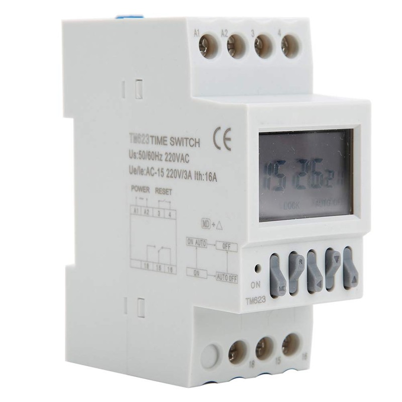 TM623 Timer Switch Latitude Adjustment Smart Switch Timer 8 on