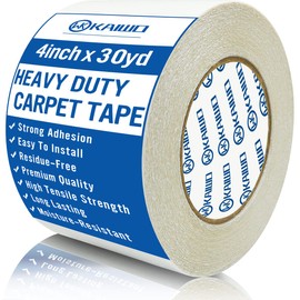 KAIWO Heavy Duty Carpet Tape Double Sided 4 INx30YD Rug Tape for Area Rugs on Carpet, Perfect Rug Gripper for Holding Area Rugs, Hardwood Floors, Outdoor Rugs, Stair Treads, White.