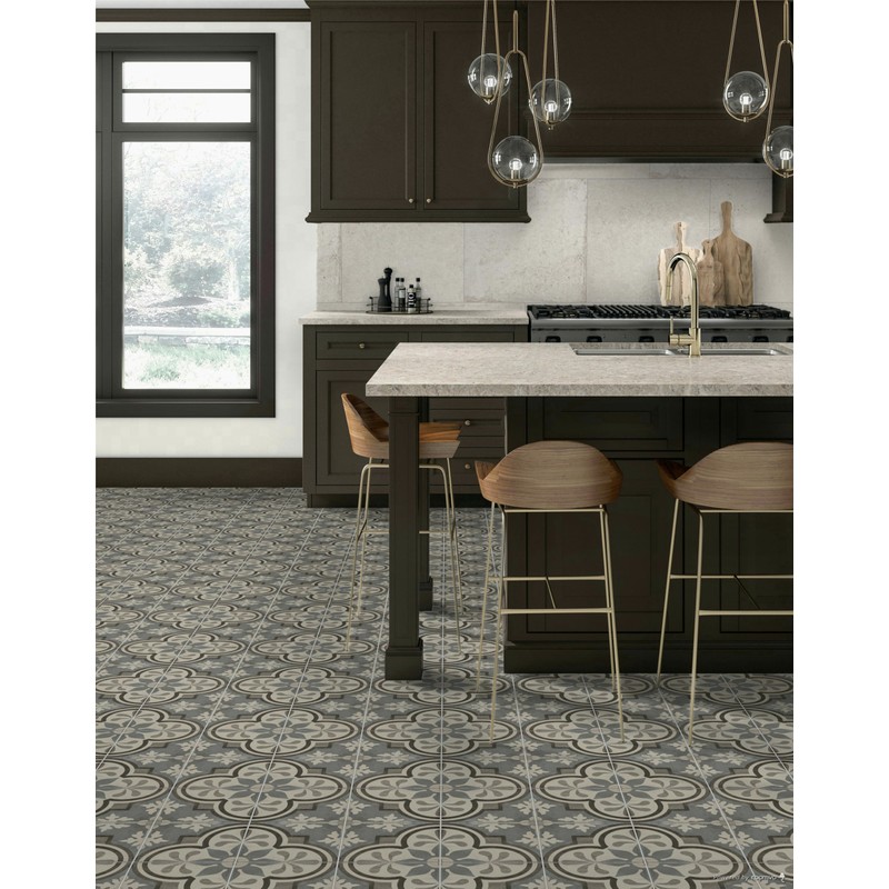 8x8 Whispers in Azure Encaustic Porcelain Tile Wall Floor (30)