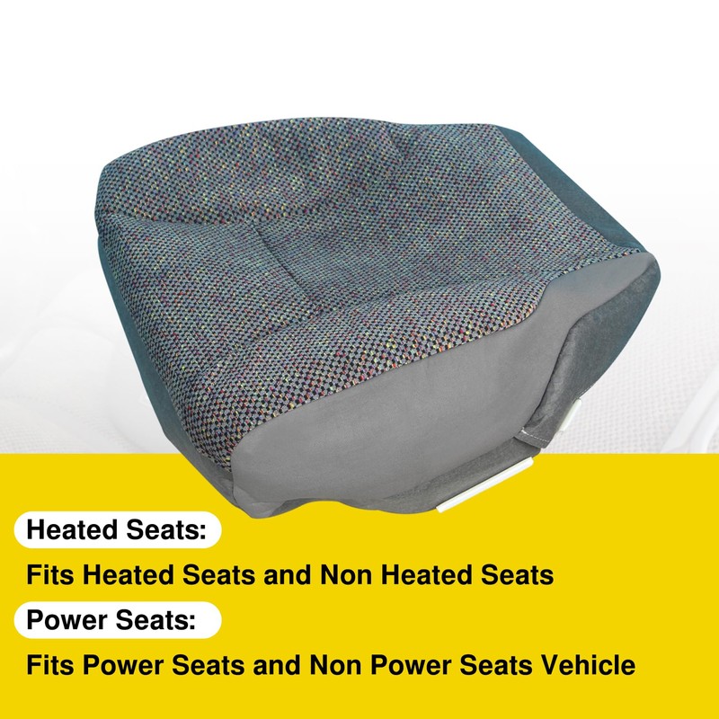 BABERGOU Fabric Cloth Driver Side Bottom Seat Cover Compatible with