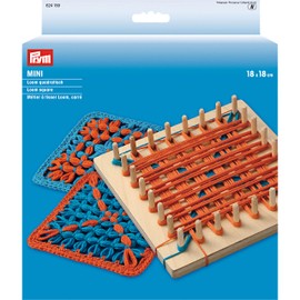 Prym 624159 Loom Mini quadratisch 18 x 18 cm, Holz, Multi-Colour, 21 x 18 x 3.2 cm