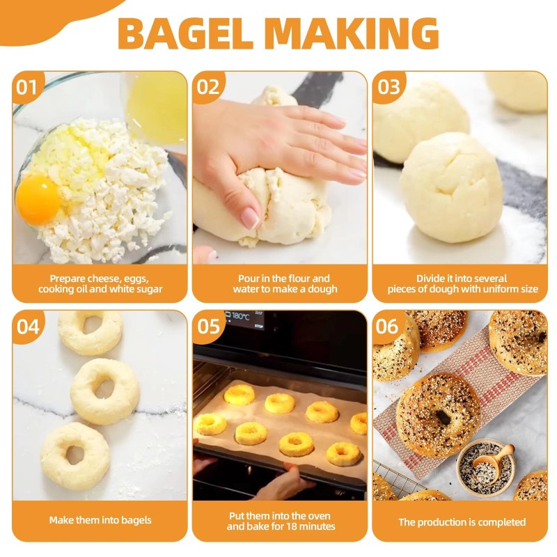 Bompro 1 Pair Bagel Boards For Baking Bagelsï¼ŒCedar and Burlap