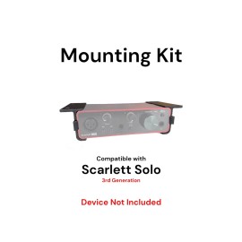 Iron Prints Desk Mount Kit for Focusrite Scarlett Solo (3rd Gen) - Under Desk Mount Brackets - White
