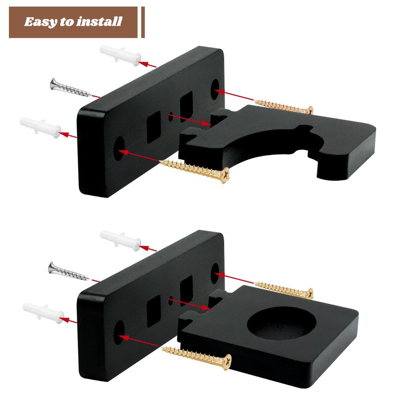 Elifinds Vertical Katana Wall Mount Holder Adjustable Samurai Sword Wall