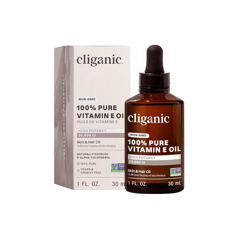 Cliganic | Aceite de Vitamina E | 100% Puro |