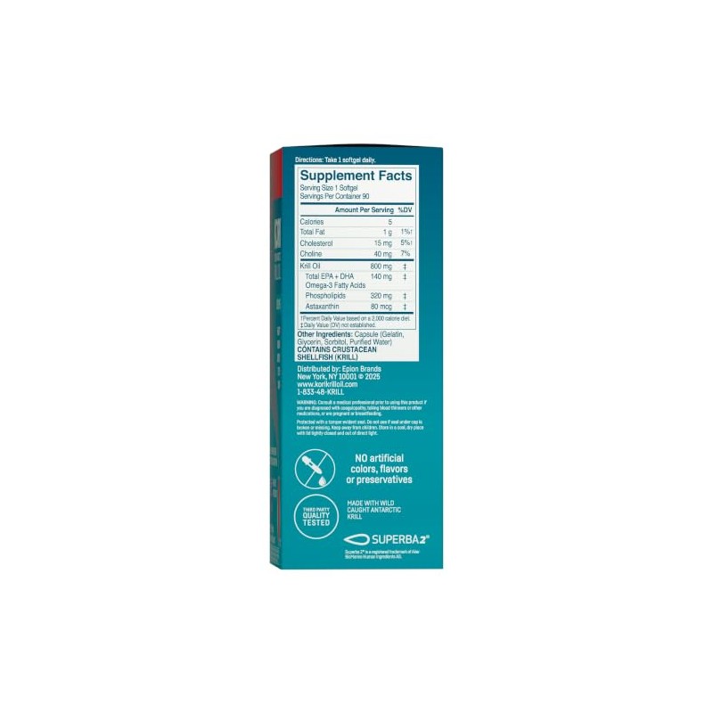 Kori Krill Suplemento de Omega 3 de aceite de krill