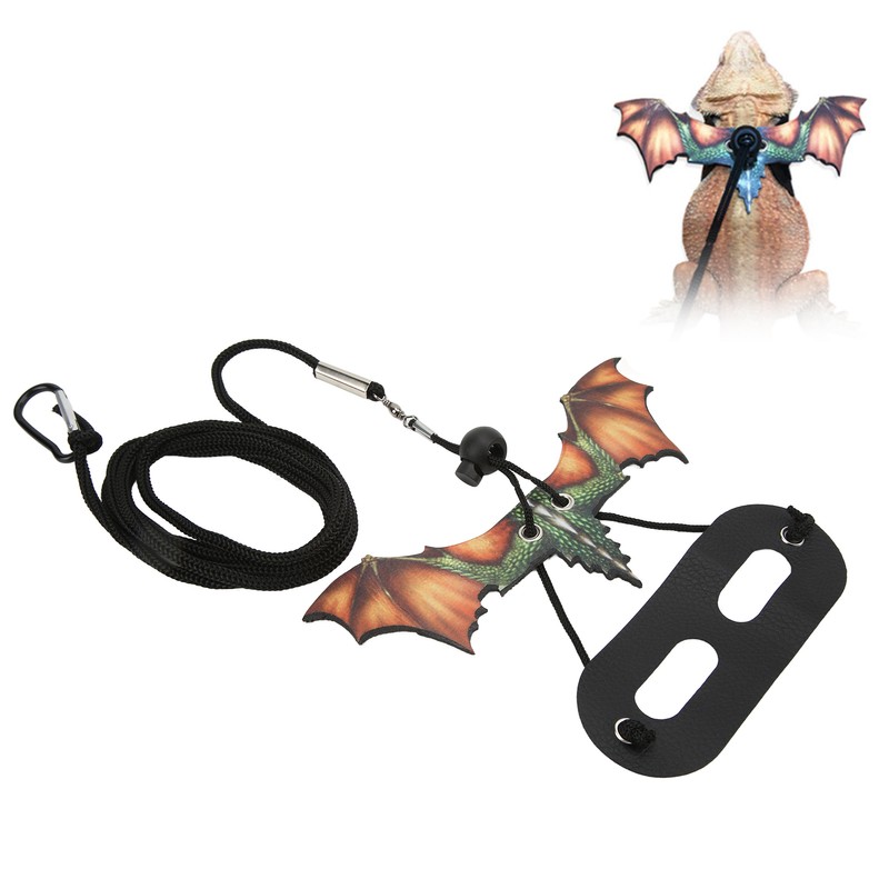 Small Reptiles Animals Harness Soft Adjustable Bearded Dragon Leash for