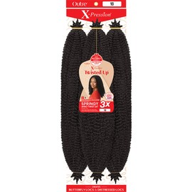 Outre Crochet Braids X-Pression Twisted Up 3X Springy Afro Twist 24" (1-Pack, 1)