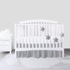 Light Grey Ruffled Crib Bed Skirt – 28” x 52”