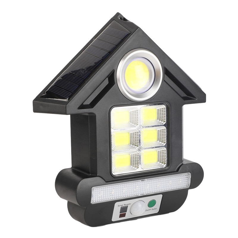 Solar Street Light House Shape ABS LED Motion Sensing Solar