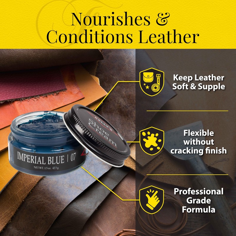 Kelly's Imperial Blue Shoe Polish 1.5 oz - Professional Leather