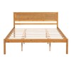 P PURLOVE Queen Size Bed Frame,Solid Wood Platform Bed with