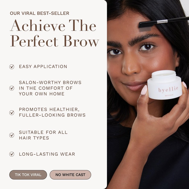 Byellie Brow Shape 30ml, Super Strong Clear Eyebrow Gel, Define,