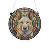 Image Industry German Shepherd White Stained Glass Effect Suncatcher -