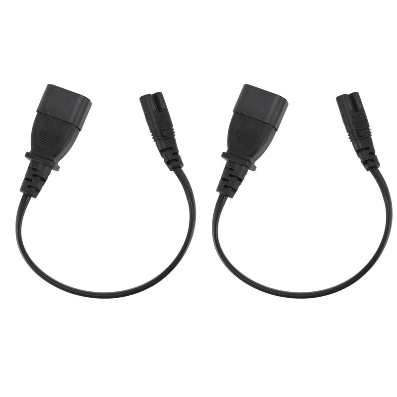 IEC320 C14 Male to IEC320 C7 Female Power Adapter Cable