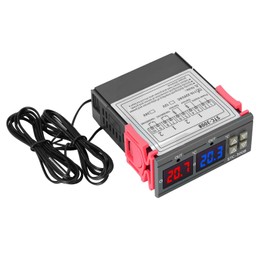 Adjustable Temperature Controller Switch Binghe Digital Thermostat AC 110-220V with Double Probe Heating Sensor, Temperature Controller Thermostat for Incubator Chickens Heating Film Amphibians Reptiles