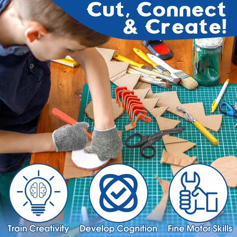 FEMBW Cardboard Construction Kit – 150 PCS DIY STEM Craft