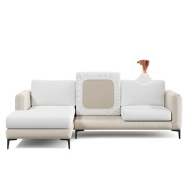 Nolan Interior Magic Sofa Cover - Classic Jacquard Back Couch Cover - Pet Proof, Easy Install, Stretchy Slipcover - Large, Jade White