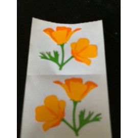 MRS. GROSSMAN’S STICKERS FLORAL GOLDEN FLOWER FLORAL 4 SQUARES/4 FLOWERS