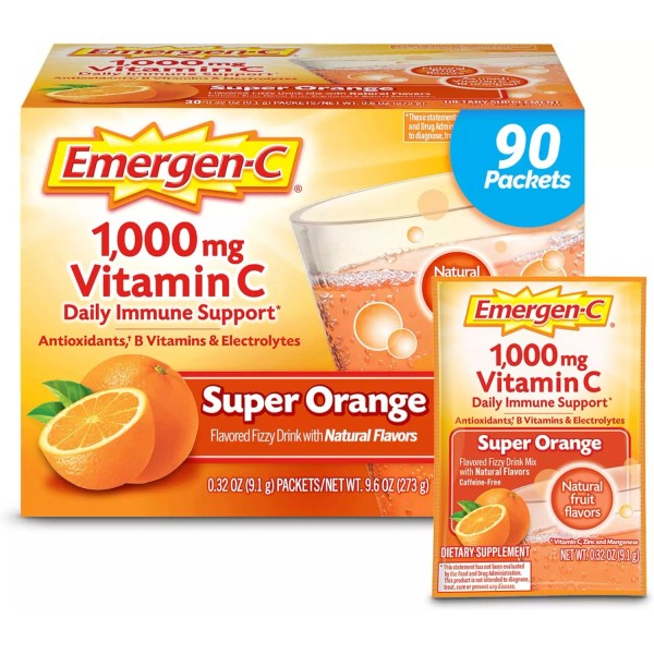 1000Mg Vitamin C Powder for Daily Immune Support Caffeine Free