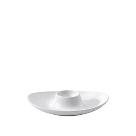 Villeroy & Boch Royal Portauovo con Piattino, Porcellana Premium Bone, Bianco