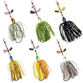 Fishing Buzzbait Lures Bass Spinnerbait Kit Topwater Buzz Bait Multicolor Swimbait Metal Jig Lure for Bass Pike Trout Fishing