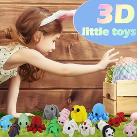 NEXT STOP M 25-Piece 3D Printed Animal Collectible Set – Intricate 3D Printed Articulating Figures with Decorative Egg Case – Perfect for Relaxation, Creativity, and Unique Decor