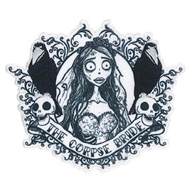 C&D Visionary Corpse Bride Tattoo Art Patch, Black, White