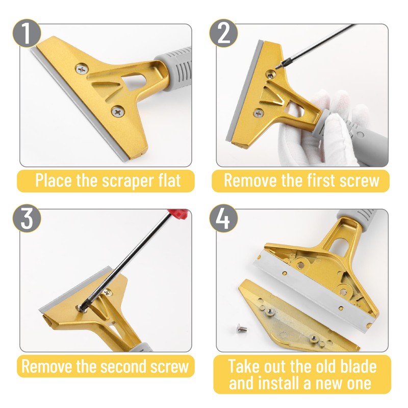 Bates- Razor Blade Scraper Set, 2 Pack, 1.5" & 4"