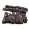 HMB 8 Small Pieces Wood-Like Decorative Ceramic Fireplace Logs for