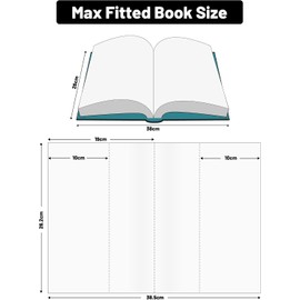 ONTYZZ - Funda de plástico para libros, 10 unidades, protector transparente para oficina, 19 x 26 cm