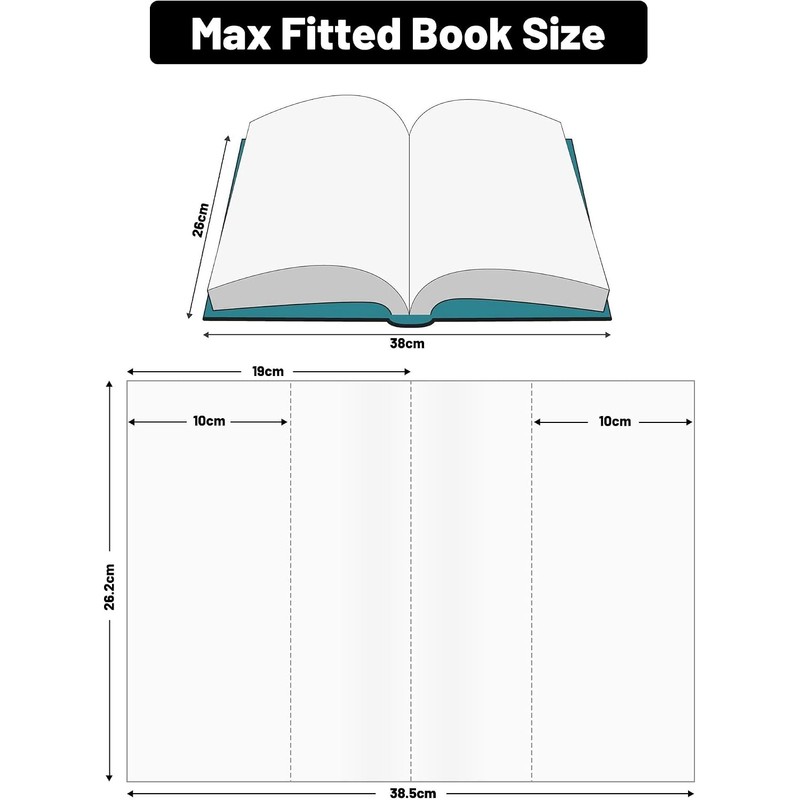 ONTYZZ - Funda de plástico para libros, 10 unidades, protector