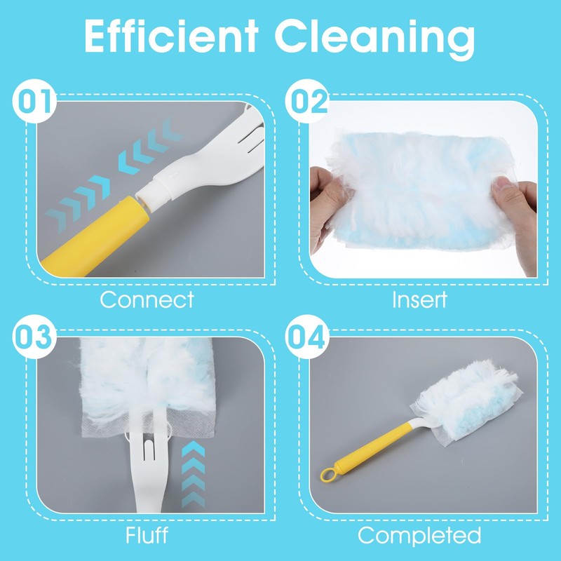 120 Pcs Duster Refills, Electrostatic Disposable Dusters Refills Bulk