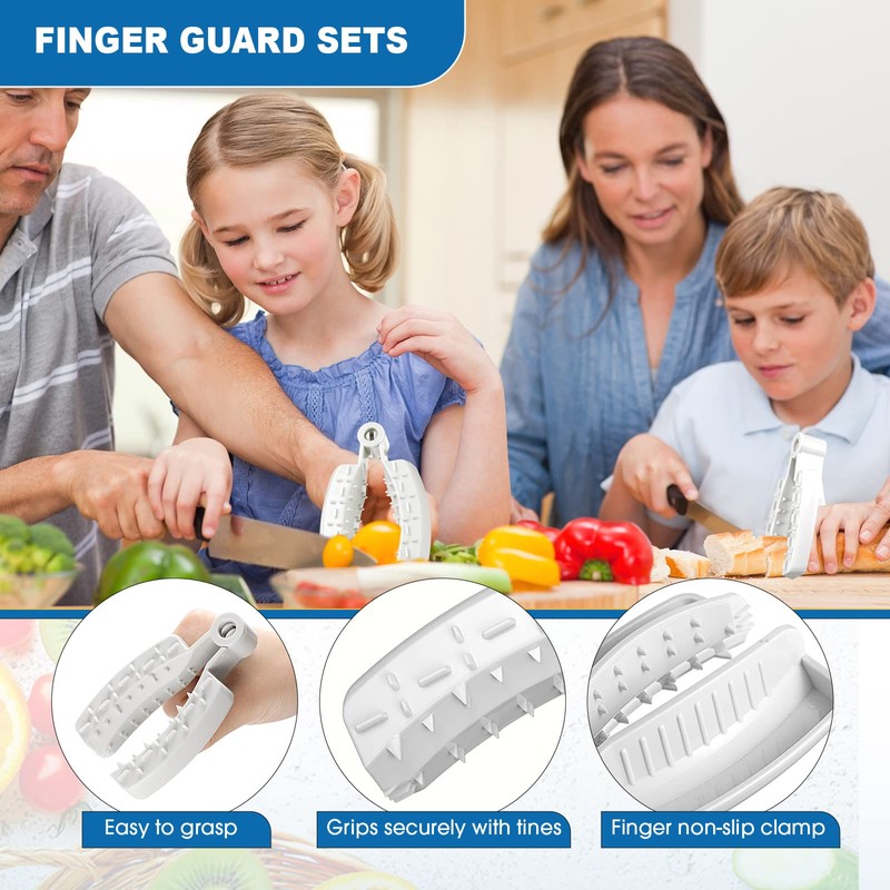 11 Pieces Finger Guard Set for Cutting Include 4 Stainless