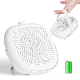 Mini Rechargeable Nail Dust Collector for Personal Use at Home, Small Quiet & Cordless Vacuum Nail Tech Fan Dust Collector, 60° Standing Use Design for Nail Art