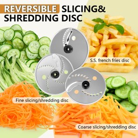 COOKLEE Food Processor, 600 Watts, 6 Functions Electric Food Chopper for Chopping, Mincing, Dicing, Shredding, Slicing, Purees & Dough with 12cup Processor Bowl, Food Chute & Pusher, Silver