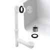 Westbrass Y594244CP White Tubular Twist & Close Bath Waste and
