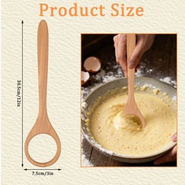 LLMSIX Danish Dough Whisk, Wooden Bread Whisking Tool for Mixing, Sourdough Whisk for Mixing Egg Pizza Bread Baking Tools and Supplies
