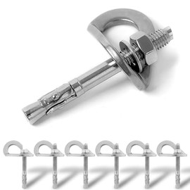 YERGOFE Climbing Holds Anchor Set - 3PCS - Stainless Steel Bolt Hanger and Bolt Heavy Duty Climbing Holds Weight 2500KG for Indoor Outdoor Climb Train (1, 8MM)