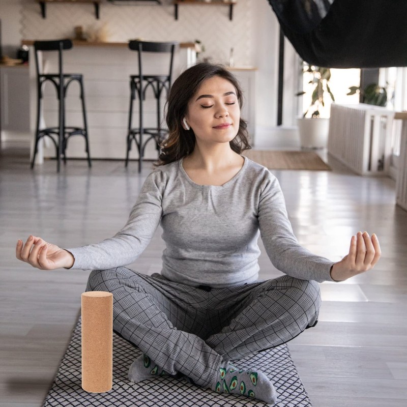 Yoga Blocks Cork Roller Fitness Yoga Roller Exercise Physical Exercise