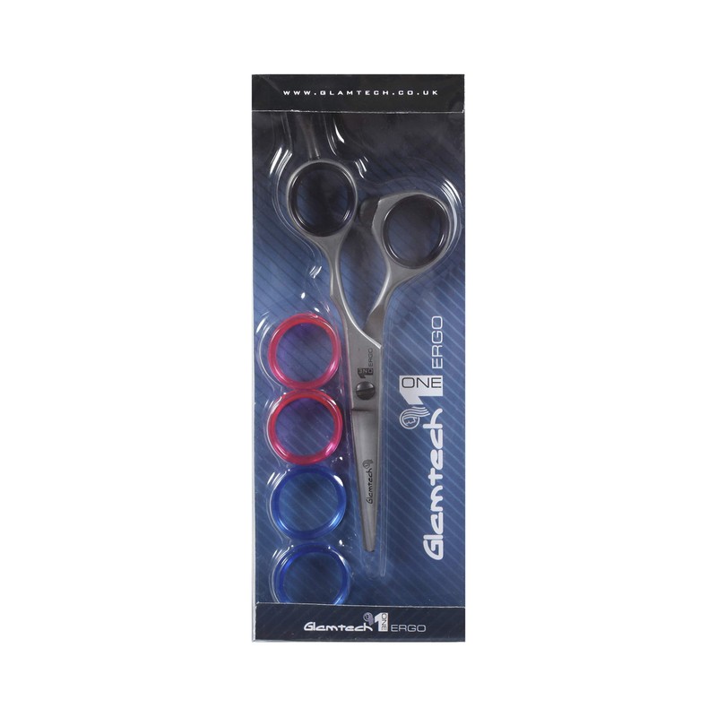 Glamtech One Ergo Hairdressing Scissors, Ergonomic Handle, 5-Inch