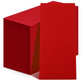 Qilery 50 Pcs Linen Feel Disposable Dinner Napkins Decorative Paper Napkin 17"x12" Bulk Colored Soft Paper Hand Towels Absorbent for Guest Graduation Kitchen Wedding Party(Red)
