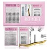 Lash Clusters Kit，Natural Eyelash Clusters Kit 8-18mm 180PCS Whispy DIY