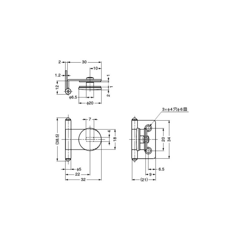 sugatune工業 Lamp Mark Glass Holds # GH34 – 0cr Inset