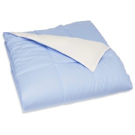 Modern Threads Down Alternative Microfiber Quilted Reversible Comforter & Duvet Insert - Soft, Comfortable Alternative to Goose Down - Bedding for All Seasons Blue/Cream Twin