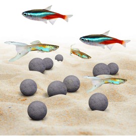 SunGrow Tropical Fish Mineral Stones, 30+ Minerals Strengthen Scales, Enhance Fish Color, Calcium-Rich Grey Stones for Freshwater Tank, Optimal Balance