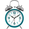 SHARP SPC851 Twin Bell Alarm Clock, Teal
