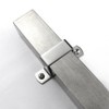 Square Pipe Clamp JruiZhp10 Pcs Square Oblong Pipe Clamp,Stainless Steel