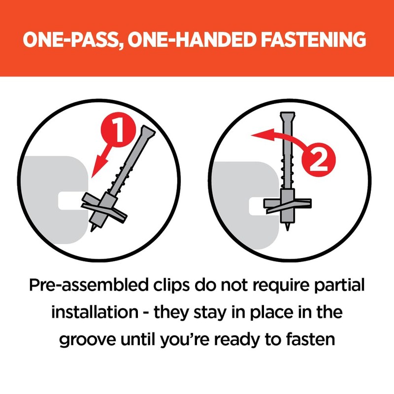 CAMO Wedge Clip Metal 410SS Hidden Deck Fasteners (90CT)