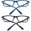 RaoOG Reading Glasses for Men/Women with Spring hinges 1.00 Blue